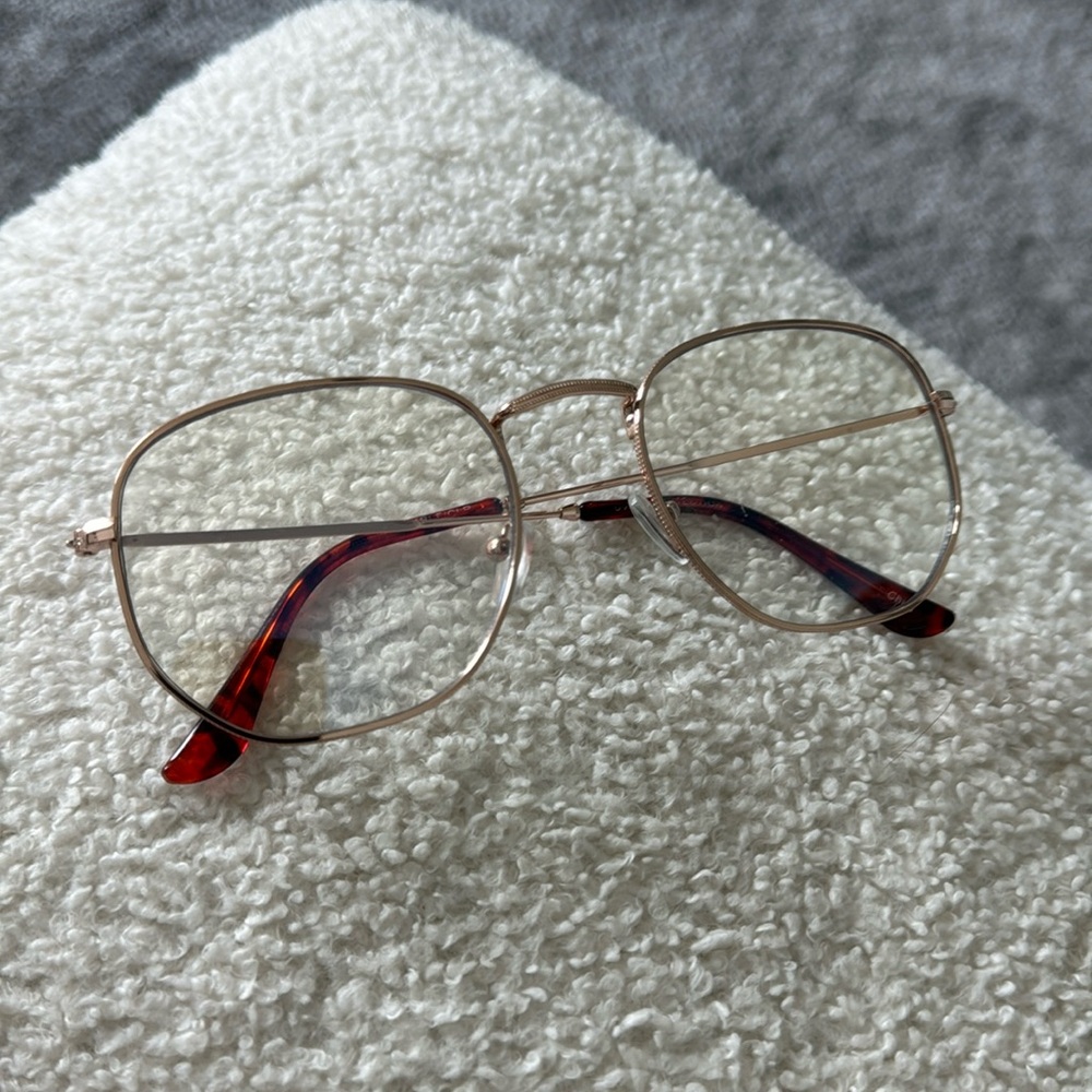 Clear Blue Light Glasses - Gold Rim